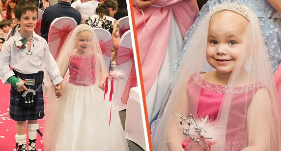 Tapferes 5 jähriges Mädchen 'heiratet'  ihren besten Freund in einer wunderschönen 'Hochzeit', um den letzten Wunsch zu erfüllen